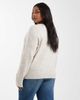 Only Curve ONLY Curve v-neck sweater in stone-Neutral - 2