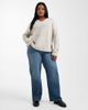 Only Curve ONLY Curve v-neck sweater in stone-Neutral - 3