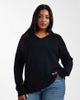 Only Curve Only Curve v neck sweater in black - 1