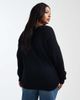 Only Curve Only Curve v neck sweater in black - 3