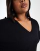 Only Curve Only Curve v neck sweater in black - 4