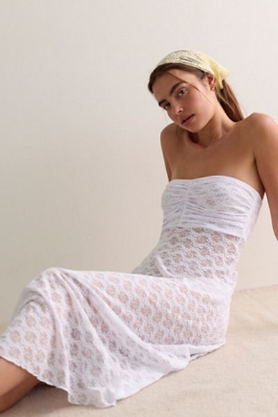 Only Hearts Only Hearts Farah Stretch Lace Midi Slip Dress