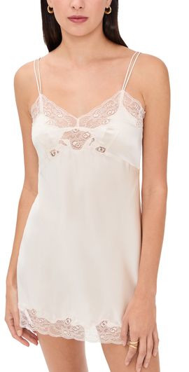 Only Hearts Only Hearts Silk Charmeuse Mini Slip Vintage Ivory S
