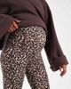 Only Maternity ONLY Maternity 2-pack flared pants in black & animal print - 3