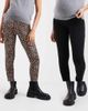 Only Maternity ONLY Maternity 2-pack leggings in black & animal print - 1