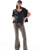 Only Maternity ONLY Maternity flare pants in leopard print-Brown - 1