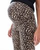 Only Maternity ONLY Maternity flare pants in leopard print-Brown - 4