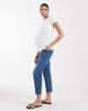 Only Maternity ONLY Maternity high waist ripped mom jeans in light blue - 2