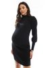 Only Maternity ONLY Maternity knit midi dress in black - 2