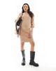 Only Maternity ONLY Maternity knit midi dress in light brown - 2
