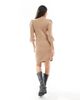 Only Maternity ONLY Maternity knit midi dress in light brown - 3