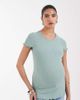 Only Maternity ONLY Maternity lettuce edge short sleeve top in sage-Green - 1