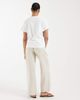 Only Maternity ONLY Maternity over the bump linen blend pants in beige-Neutral - 2