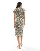 Only Maternity ONLY Maternity short sleeve shirt dress in abstract print-Neutral - 4