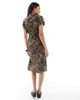 Only Maternity ONLY Maternity short sleeve shirt dress in animal print-Black - 4