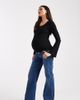 Only Maternity ONLY Maternity Snow high waist wide leg jeans in mid blue - 1