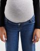 Only Maternity ONLY Maternity Snow high waist wide leg jeans in mid blue - 4
