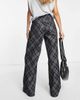 ONLY Neon & Nylon high waist straight leg jeans in black check - part of a set - 2