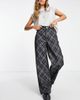 ONLY Neon & Nylon high waist straight leg jeans in black check - part of a set - 4