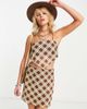ONLY Neon & Nylon mesh scarf top in brown check - part of a set - 2