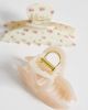 ONLY ONLY 2-pack bow & flowers hair claws in white - 3