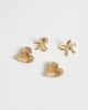 ONLY ONLY 2-pack bow & heart earrings in gold-Silver - 3