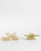 ONLY ONLY 2-pack butterfly hair clips in green & pink - 1