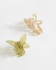 ONLY ONLY 2-pack butterfly hair clips in green & pink - 3
