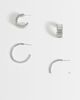 ONLY ONLY 2-pack hoop earrings in silver - 1