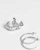 ONLY ONLY 2-pack hoop earrings in silver - 3