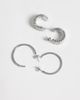 ONLY ONLY 2-pack hoop earrings in silver - 4