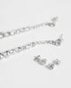 ONLY ONLY 2-pack long drop earrings in silver with studs - 3