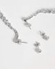 ONLY ONLY 2-pack long drop earrings in silver with studs - 4
