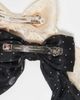 ONLY ONLY 2-pack rhinestone details bow hair clip in cream-White - 2