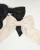 ONLY ONLY 2-pack rhinestone details bow hair clip in cream-White - 3