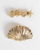 ONLY ONLY 2-pack seashell hairclips in gold - 1
