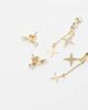 ONLY ONLY 2-pack star earrings in gold - 2