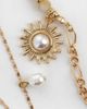 ONLY ONLY 2-pack sun and faux pearl bracelet in gold tone - 3