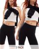 ONLY Only 2 pack legging short in black - 1