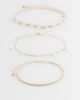 ONLY ONLY 3-pack charms bracelets in gold - 1