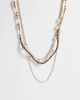 ONLY ONLY 3-pack pearl charms necklaces in gold - 1