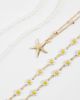 ONLY ONLY 3-pack starfish/bead necklaces in gold - 3