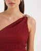 ONLY ONLY asymmetric crinkled textured top in dark red - part of a set - part of a set - 3