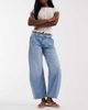ONLY ONLY Avona mid rise barrel leg jeans in light wash blue - 1