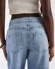 ONLY ONLY Avona mid rise barrel leg jeans in light wash blue - 4