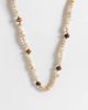 ONLY ONLY beaded necklace in earthy tones-White - 1
