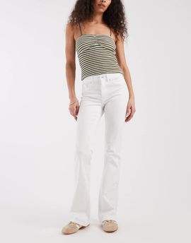 ONLY ONLY Blush high waist flared jeans in white