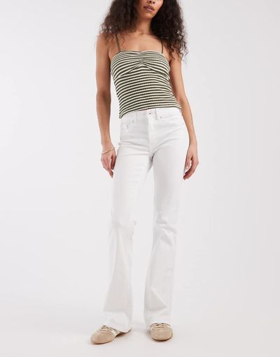 ONLY ONLY Blush high waist flared jeans in white