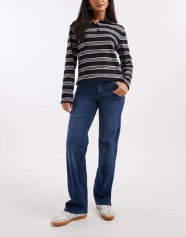 ONLY ONLY Blush straight leg jeans in dark blue