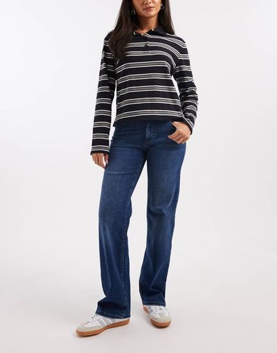 ONLY ONLY Blush straight leg jeans in dark blue
